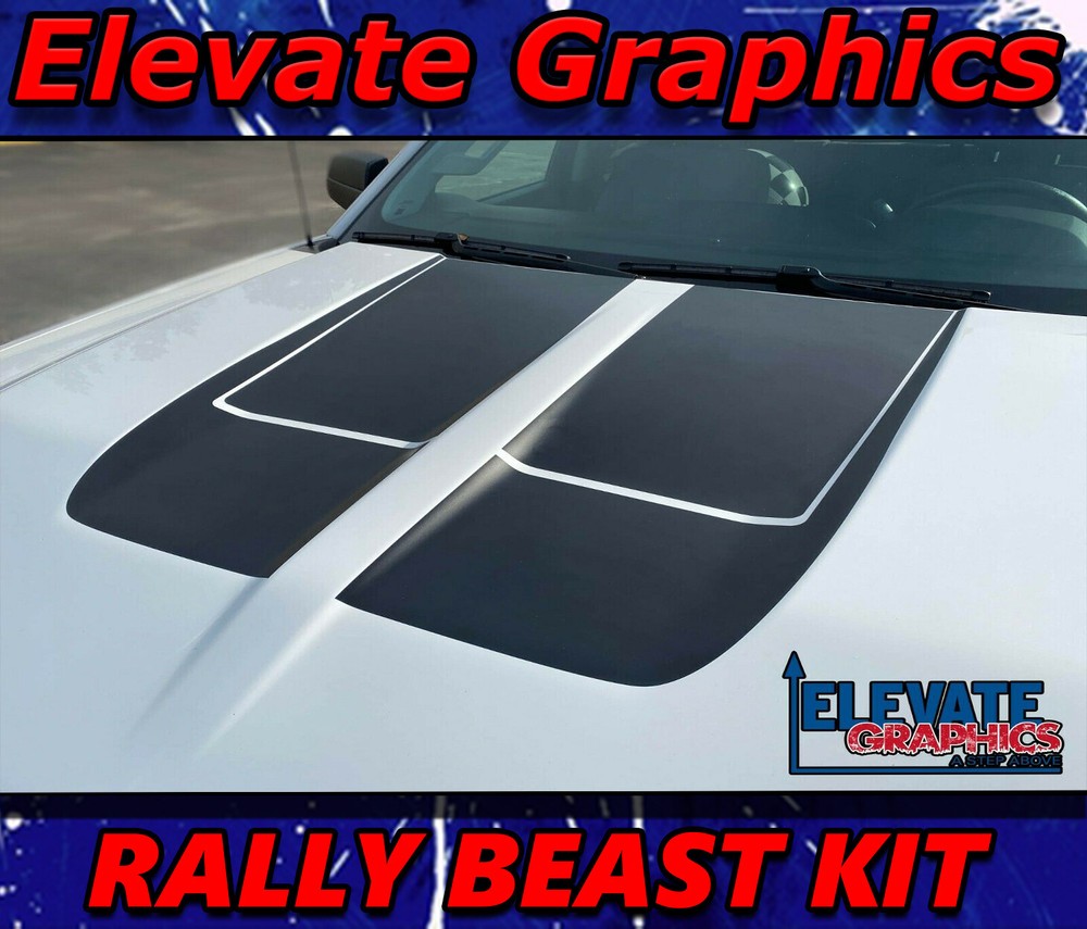 2016-2018 For Chevy Silverado Hood Tailgate Rally Beast Stripes Graphics Decal