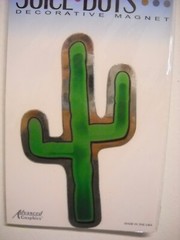 AGI Juice Dots Western Design Green Dessert Cactus Car Magnet Indoor Outdoor