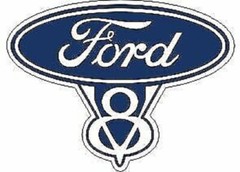 Ford V8 die cut vinyl decal sticker car window wall 10″ car auto