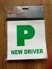 HALFORDS 3 X P Green Fully Magnetic Learner Driver Plates Passed Pass New Driver