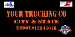 TRUCK DOOR DECALS CUSTOM SET 2 COMPANY NAME CITY STATE USDOT VINYL