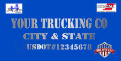 CUSTOM USDOT NUMBER TRUCK DOOR DECALS SET 2 CITY STATE VINYL 651