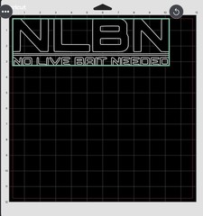 NLBN matte black decal sticker 10”