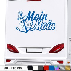 Moin Moin Sticker Anchor North Sea Baltic Sea Coast Campervan Car Motorhome