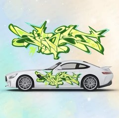 Graffiti Style car Decal; Universal Decal For Both Sides Of Car; Universal Fit