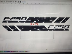 Rocker Door Side Stripe Decal Graphics FITS- Ford F-250. Both Sides Included