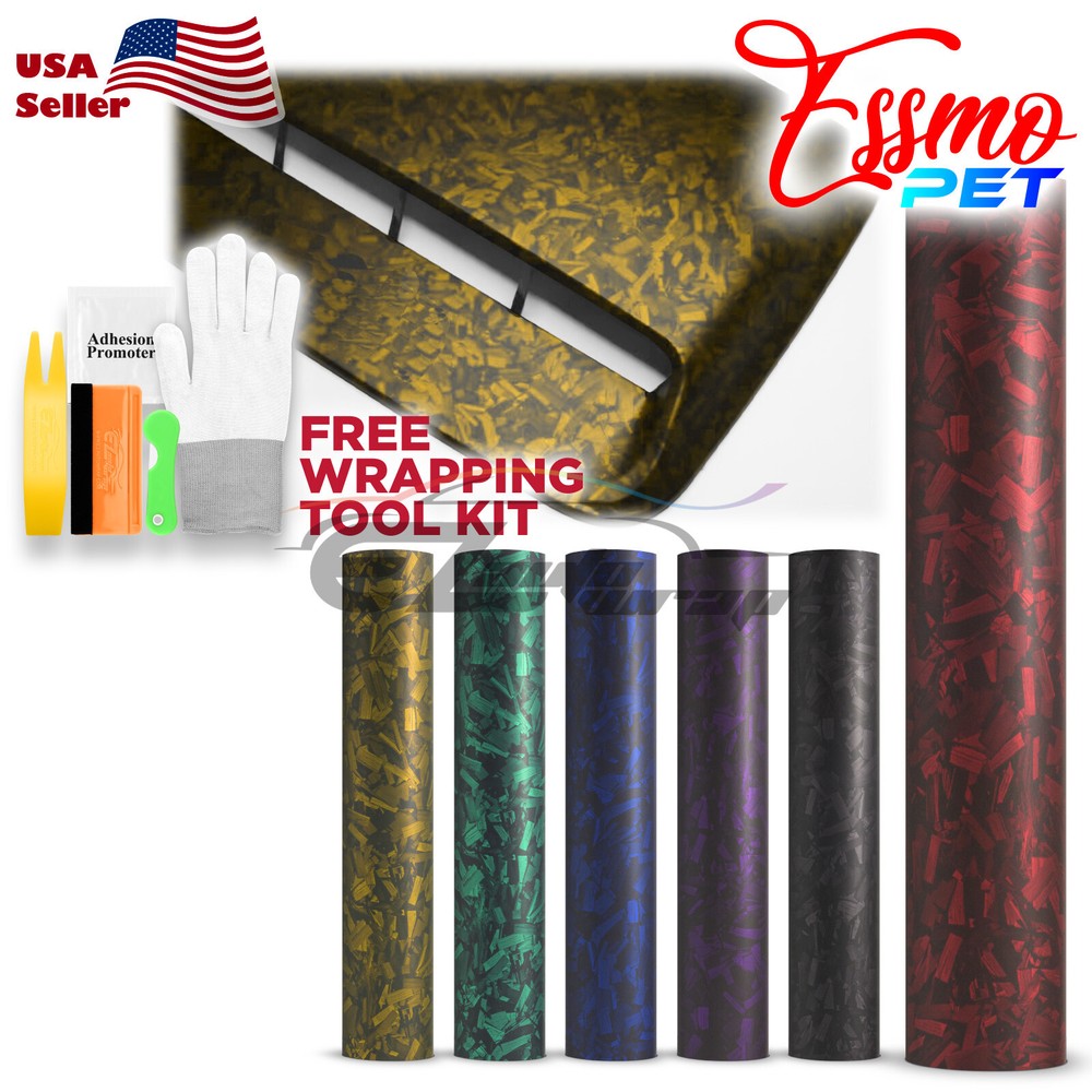 ESSMO PET Marble Forged Matte Carbon Fiber Car Vehicle Vinyl Wrap Sticker Sheet