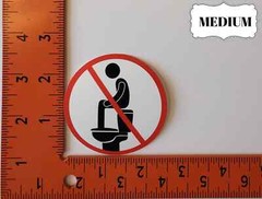 No Upper Deckers, Bathroom Humor Sticker, Toilet Sticker Decal, Funny Toilet