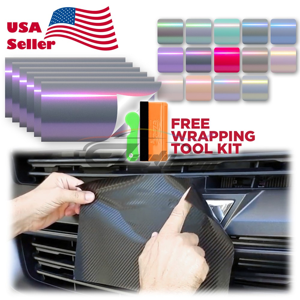 PET Space Candy Gloss Vinyl Wrap For GMC Bowtie Emblem Overlay Sheet Decal