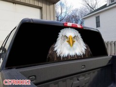Eagle Perforated Pick Up Truck SUV Rear Back Window Graphics Decal Wrap Tint #52