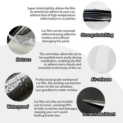 Car Adhesive Vinyl Honeycomb Auto Decal Wrap Film Waterproof Car Stickers Consol