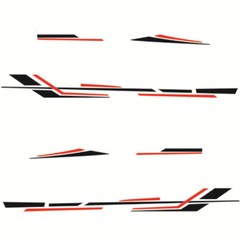 Stripes Graphics Vinyl Stickers Car Two Side Body Decals Decoration Sun-proof