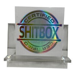 CERTIFIED SHITBOX Multicolor Holographic Rainbow Metallic 3” Vinyl Decal Sticker