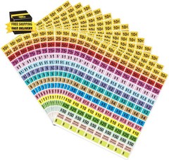 2400pcs Garage Sale Stickers,1/2″×3/4″ Yard Sales Price Stickers, Rectangle Prep