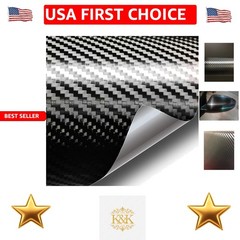 Black Carbon Fiber Vinyl Wrap Film, 1ft x 5ft – DIY Automotive Upgrade