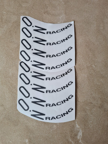 8pcs Oz Racing Wheels Sticker Black Vinyl Decal