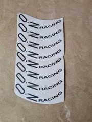 8pcs Oz Racing Wheels Sticker Black Vinyl Decal