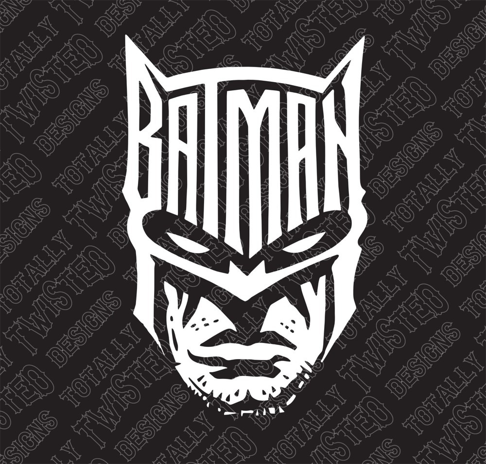 Batman Name Face vinyl decal sticker Car Truck DC Comic Dark knight