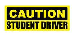 Caution Student Driver Vinyl Decal Car Truck SUV Multiple Color Choices! BRIGHT!