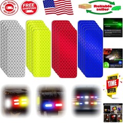 20 Multicolor Diamond Strength Reflective Stickers – Enhance Nighttime Safety