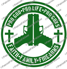 Pro God Pro Life Pro Guns,Gun Rights,Molon Labe,We The People,Custom Vinyl Decal