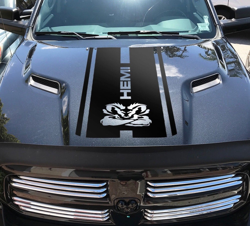 Stripe Hood Vinyl Decal Stripes Graphics Sticker For Dodge Ram 1500 2500 3500