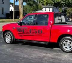 American Flag Vinyl Side Decals Ford F-150 Left & Right Truck Graphics Pair