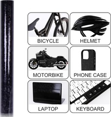 Premium Forged Carbon Fiber Vinyl Film Wrap Roll High Gloss Black Sticker Decal