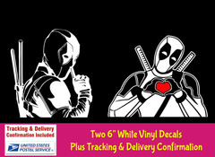 Deadpool Superhero Inspired Graphics White Vinyl Graphic Car Truck Window Laptop