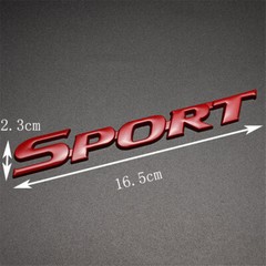 3D Metal Emblem Red Sport Logo Badge Sticker For Car Trunk Tailgate Fender Decal