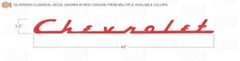 Vintage Chevrolet Decal for Silverado Pickup Truck, White Vinyl Sticker