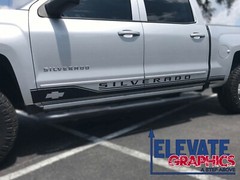 Fits Chevy Silverado Rocker One Stripes Vinyl Graphics Decals Sticker 1999-2024