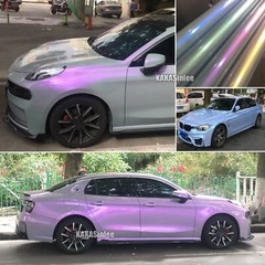 Full Car Wrap Grey Chameleon Glossy Pearl Metallic Satin Chrome Vinyl Sticker US