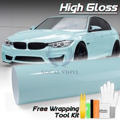 High Gloss Ocean Mist Teal Car Vinyl Wrap Sticker Decal Sheet Film Air Release