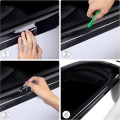 Gloss Black Cars Vinyl Film Tapes Kit for Blackout Window Trim Door 4in x 30feet