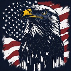 AMERICAN EAGLE W FLAG PROUD )+ Vynil Decal 6 Years RESSI+LAMINATED Free Sticker