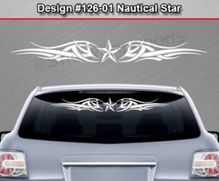 126-01 NAUTICAL STAR Windshield Decal Window Sticker Vinyl Graphic Tribal Star