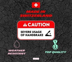 CAUTION Severe Usage Of Handbrake – Fun Car Sticker