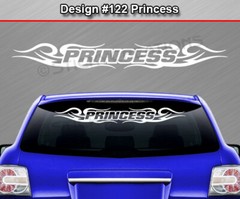 #122 Princess Decal Sticker Vinyl Graphic Windshield Window Tribal Swirl Banner