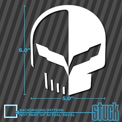 C7 Jake Skull – 5″ x 6″ – vinyl decal sticker corvette vette c7 c6 c5 z06 z07