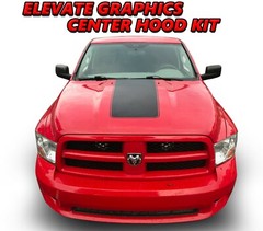 Fits Dodge Ram 1500 Center Hood Stripes Vinyl Graphics 3M Decals Stickers 09-18