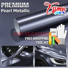 ESSMO PET Pearl Metallic Charcoal Gray Auto Vinyl Wrap Film Decal Sticker Sheet