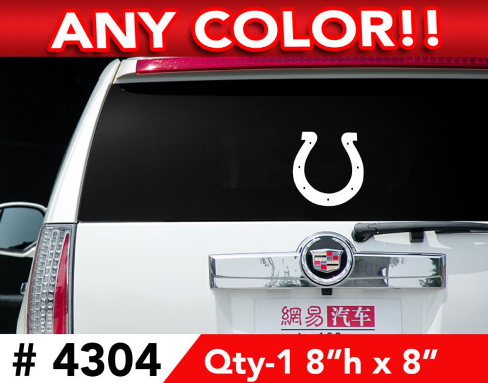INDIANAPOLIS COLTS “U” MEDIUM DECAL STICKER 8″h x 8″