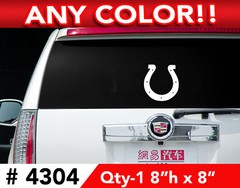 INDIANAPOLIS COLTS “U” MEDIUM DECAL STICKER 8″h x 8″