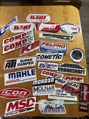 27 Original Hot Rod Drag Racing fender contingency speed shop decal sticker lot