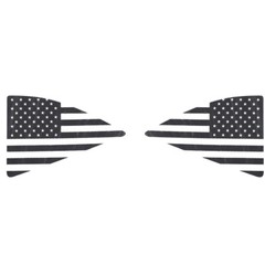 Rear Quarter Window US Flag Sticker Decal Trim For Camaro 2010-2015 Carbon Fiber