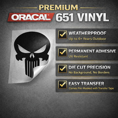 Punisher Style Tactical Skull Vinyl Decal Sticker Waterproof Die Cut Car 2–8″