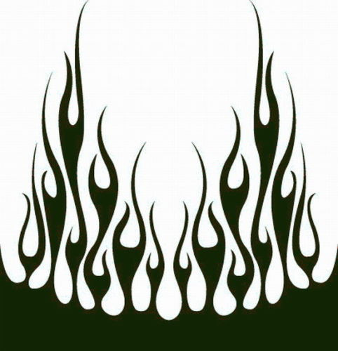 #66 FLAME HOOD DECAL VINYL GRAPHIC CAR TRUCK AUTO SUV VAN SEMI CROSS OVER BLAZE
