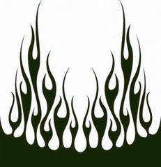 #66 FLAME HOOD DECAL VINYL GRAPHIC CAR TRUCK AUTO SUV VAN SEMI CROSS OVER BLAZE