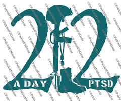 Veteran 22,PTSD,The War Within,22 A Day,Support Our Troops,Custom Vinyl Decal